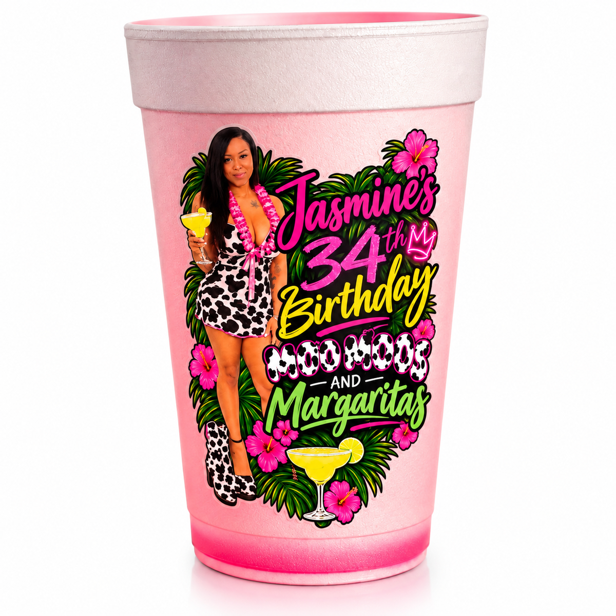LED Personalized Styrofoam Cups