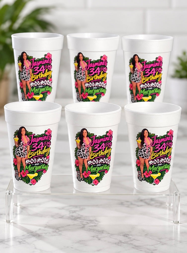 LED Personalized Styrofoam Cups